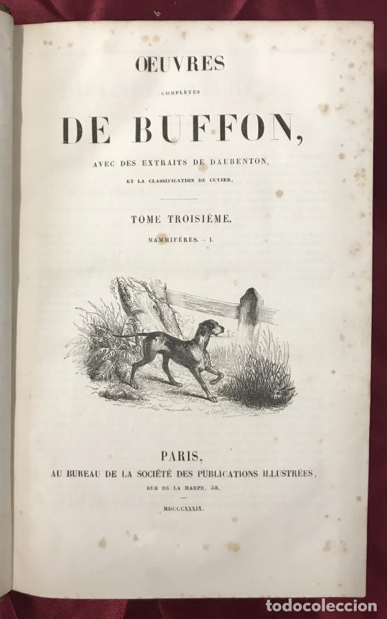 Libros: Oeuvres Completes de Buffon, avec des extraits de Daubenton et la classification de Cuvier 6 volumes - Foto 8