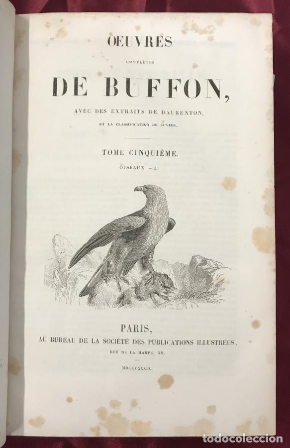 Libros: Oeuvres Completes de Buffon, avec des extraits de Daubenton et la classification de Cuvier 6 volumes - Foto 10