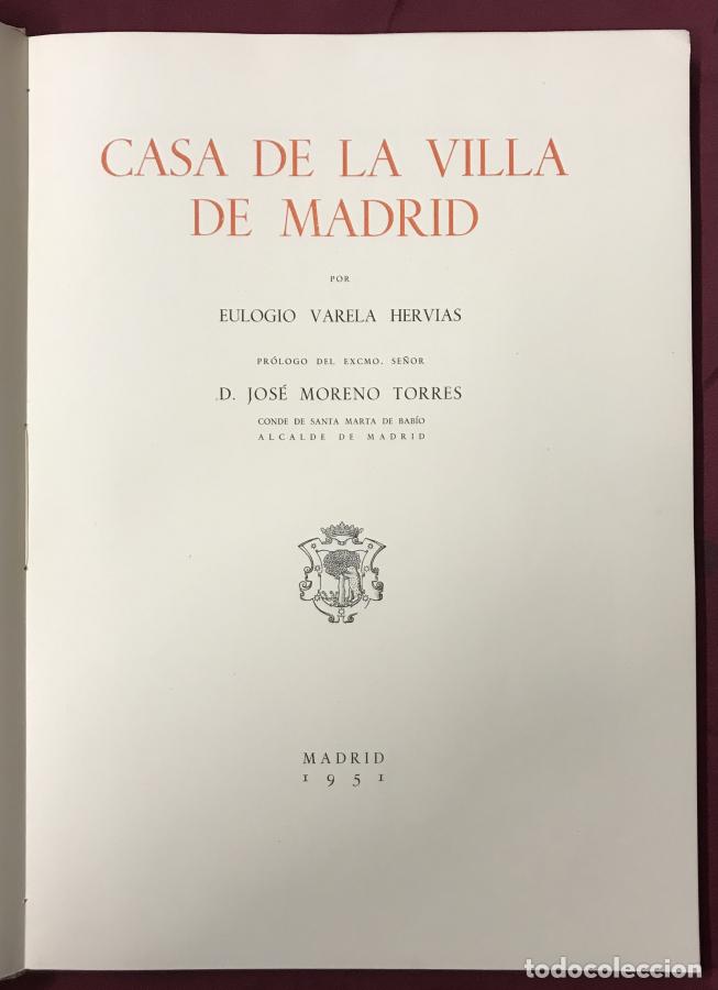 Libros: La Casa de la Villa de Madrid - VARELA HERVIAS, EULOGIO. - Foto 3