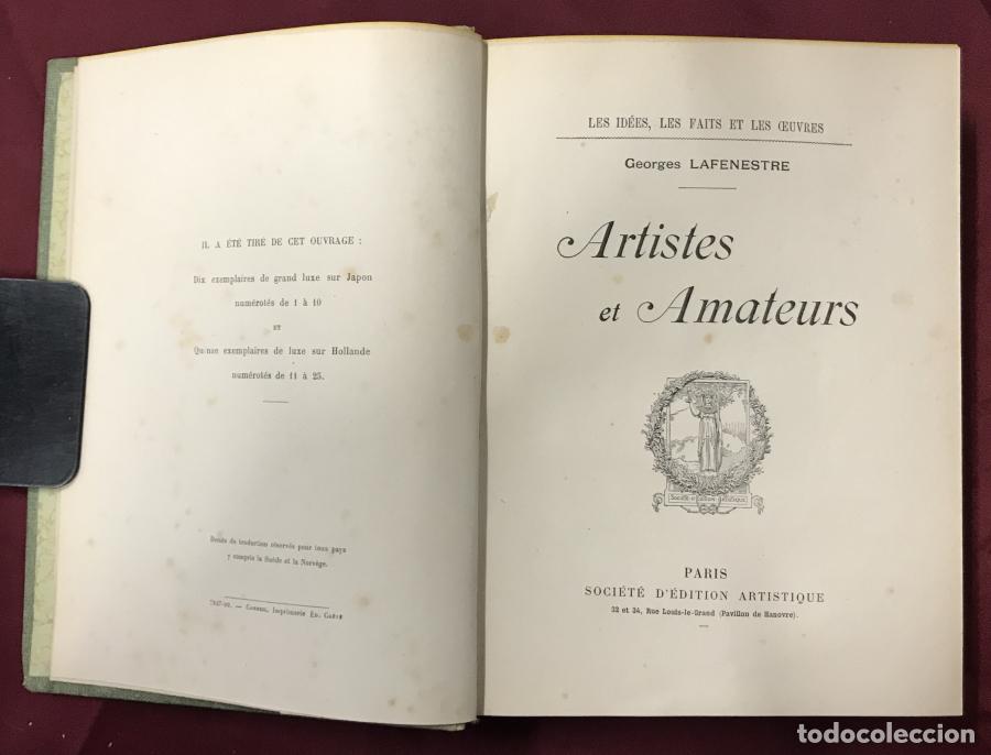 Libri di seconda mano: Artistes et amateurs. - Lafenestre, Georges.