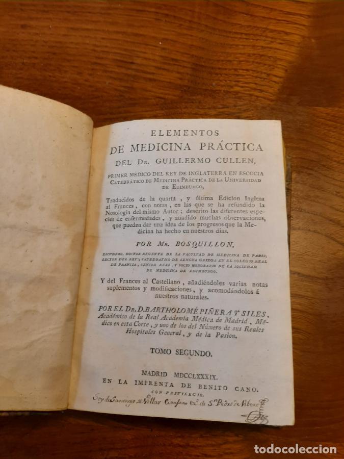 Libros: Elementos de medicina pr&aacute;ctica - Cullen, Guillermo - Mr. Bosquillon - Foto 4