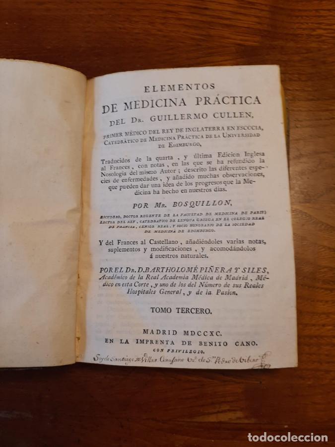 Libros: Elementos de medicina pr&aacute;ctica - Cullen, Guillermo - Mr. Bosquillon - Foto 10