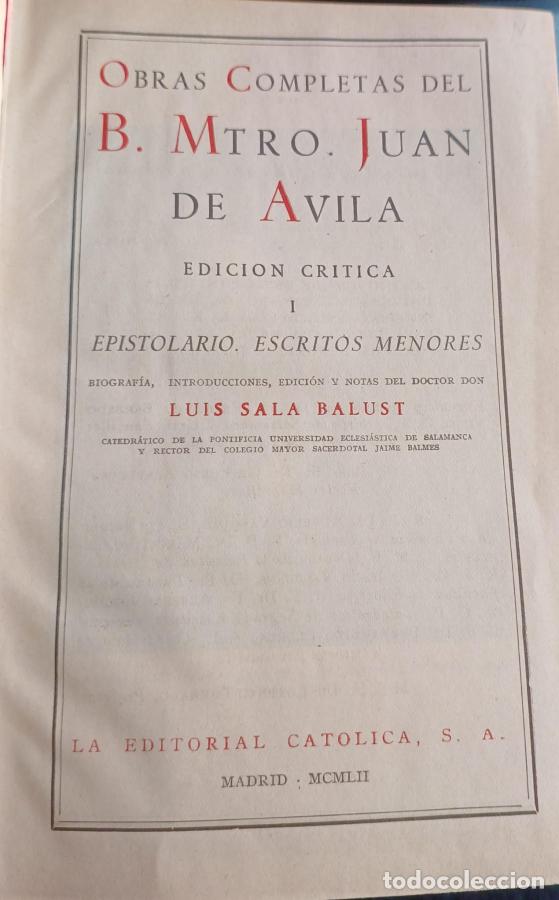 B&uuml;cher: Obras Completas del Maestro&hellip; - &Aacute;vila, Juan de