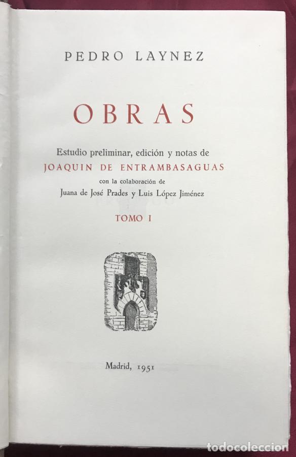 Libros: Obras - Laynez, Pedro - Foto 1
