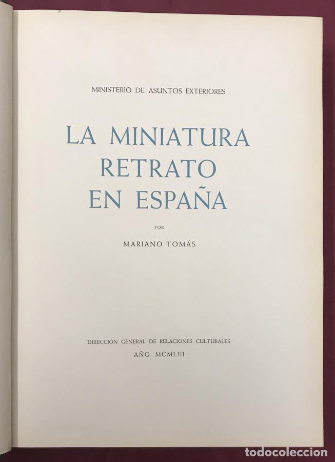 B&uuml;cher: La Miniatura Retrato en Espa&ntilde;a - Tom&aacute;s, Mariano