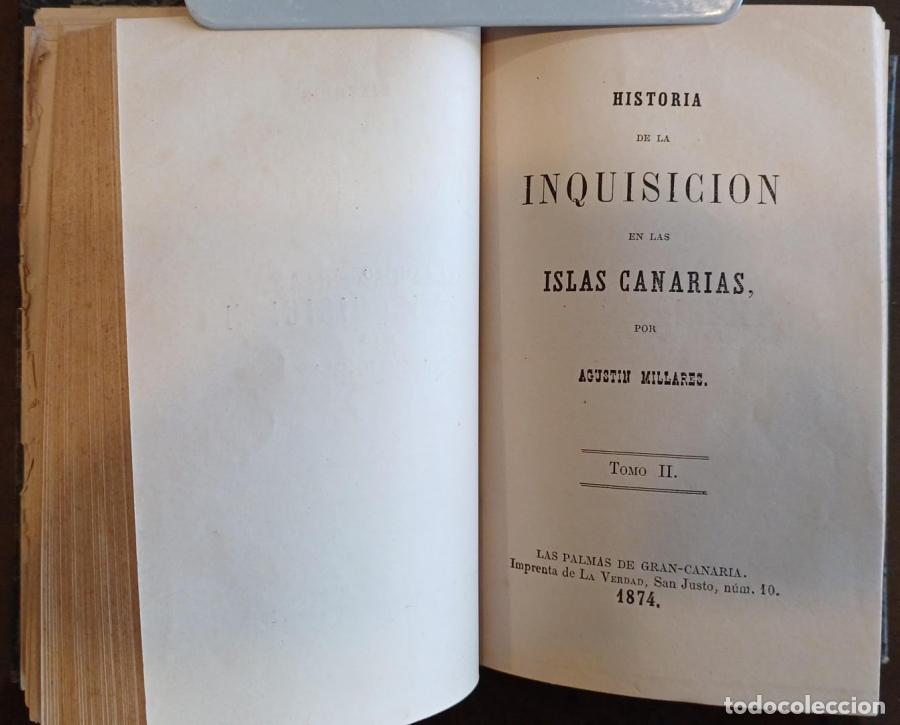 Libros: Historia de la Inquisici&oacute;n en las islas Canarias, 4 tomos en 1 solo volumen - Millares, Agust&iacute;n