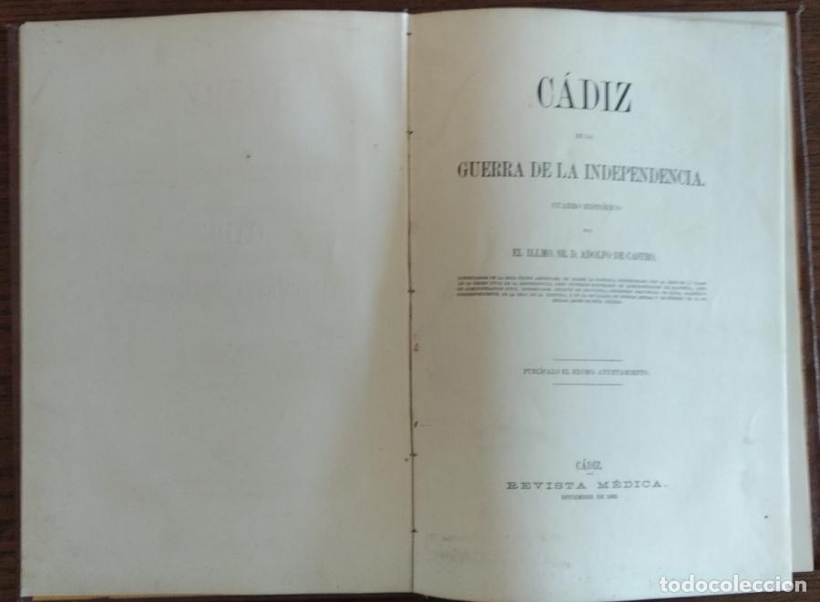 books: C&aacute;diz en la Guerra de la Independencia. Cuadro hist&oacute;rico - Castro, Adolfo de