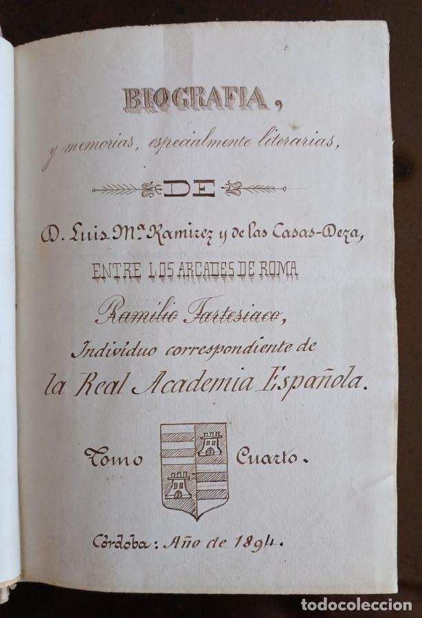 books: (Manuscrito) Biograf&iacute;a y memorias, especialmente literarias de Luis Mar&iacute;a entre los arcades de Roma
