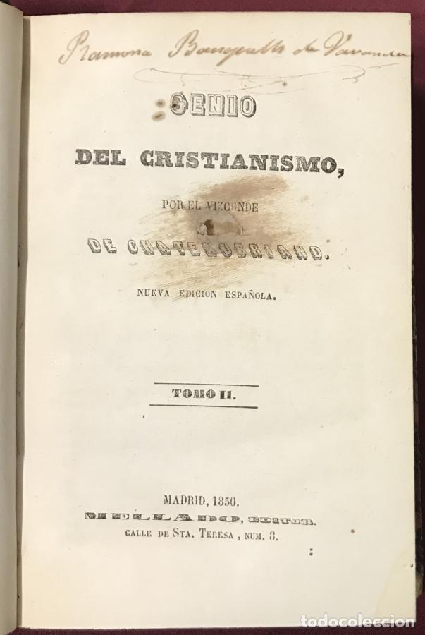 Libri di seconda mano: Genio del Cristianismo - Chateaubriand, Vizconde de