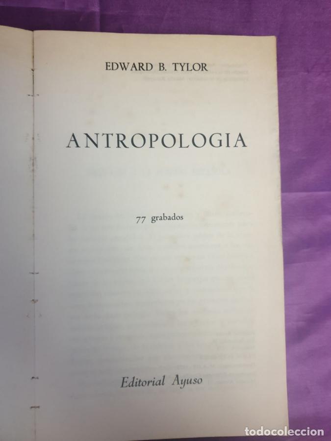 Libros: ANTROPOLOGIA - EDWAR B. TYLOR - Foto 3