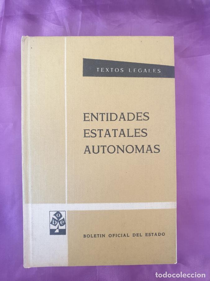 books: ENTIDADES ESTATALES AUTONOMAS LEY DE 26 DE DICIEMBRE DE 1958 - BOE