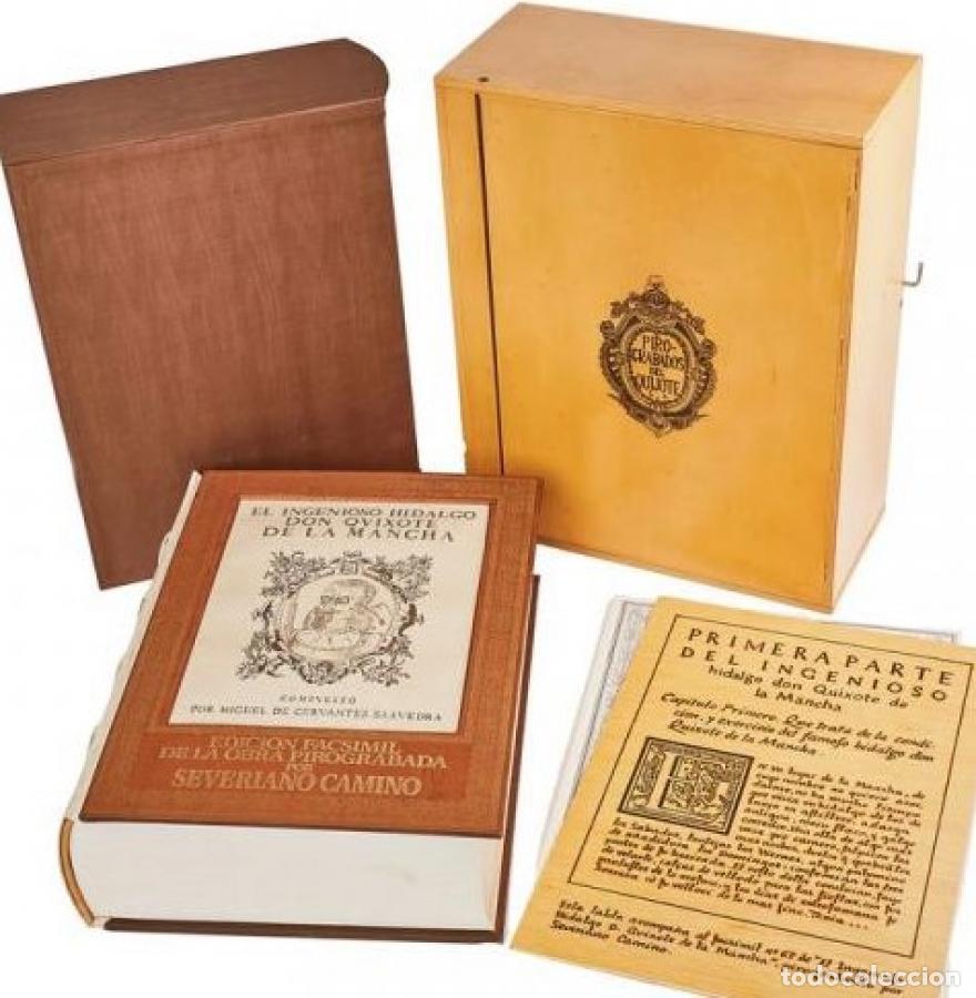 Libri di seconda mano: El Ingenioso Hidalgo Don Quijote de la Mancha pirograbado por Severiano Camino - Cervantes, Miguel d