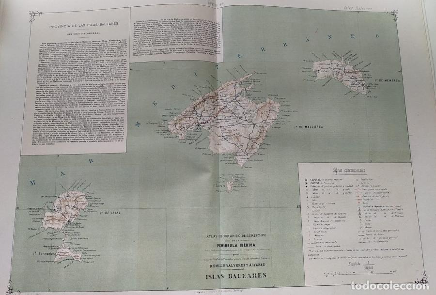 Libri di seconda mano: Islas Baleares - Atlas geogr&aacute;fico y descriptivo de la Pen&iacute;nsula Ib&eacute;rica: Islas Filipinas, Posesione