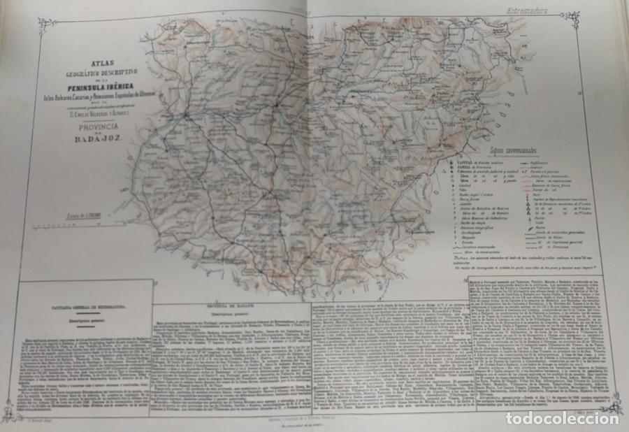 Libri di seconda mano: Provincia de Badajoz - Atlas geogr&aacute;fico y descriptivo de la Pen&iacute;nsula Ib&eacute;rica: Islas Filipinas, Pos