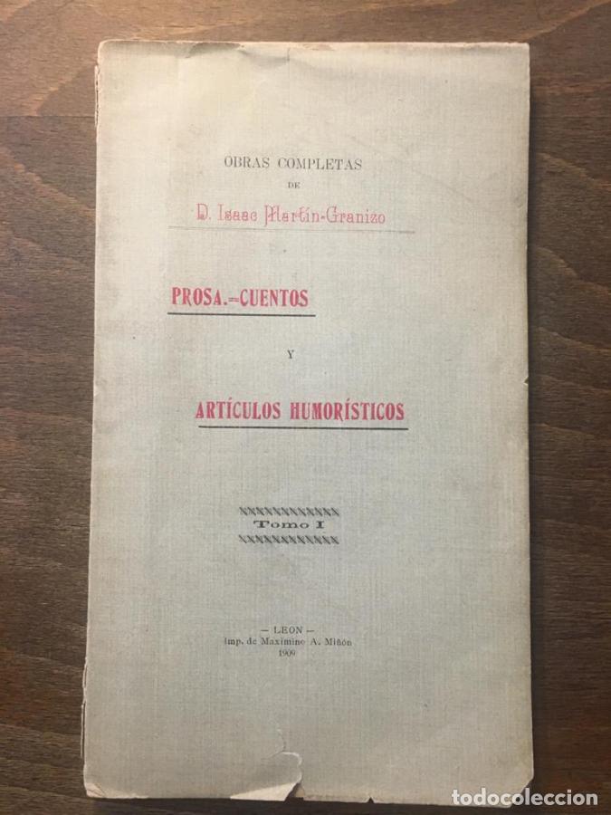 Livros em segunda m&atilde;o: OBRAS COMPLETAS. PROSA CUENTOS Y ARTICULOS HUMORISTICOS // TOMO I - Mart&iacute;n-Granizo, Isaac