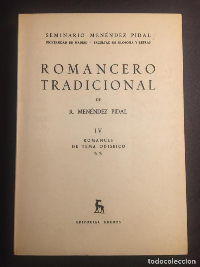 Libri di seconda mano: Romancero tradicional de R. Men&eacute;ndez Pidal. Tomo IV - Men&eacute;ndez Pidal, R.