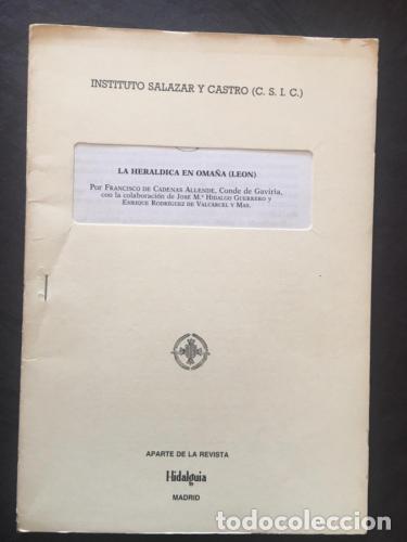 Libri di seconda mano: La Her&aacute;ldica en Oma&ntilde;a (Le&oacute;n) - De Cadenas Allende, Francisco