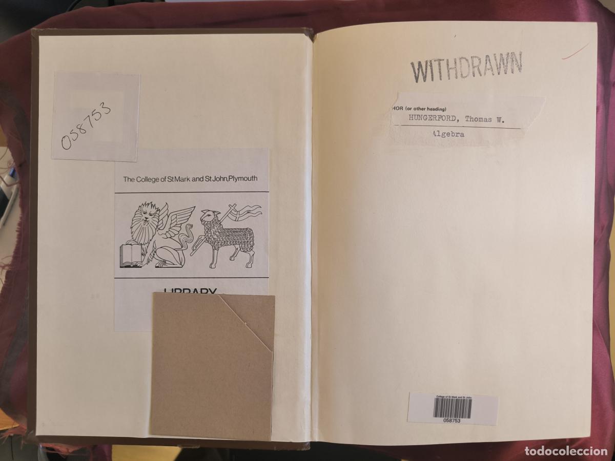 Libros: Algebra - Hungerford, Thomas W. - Foto 5