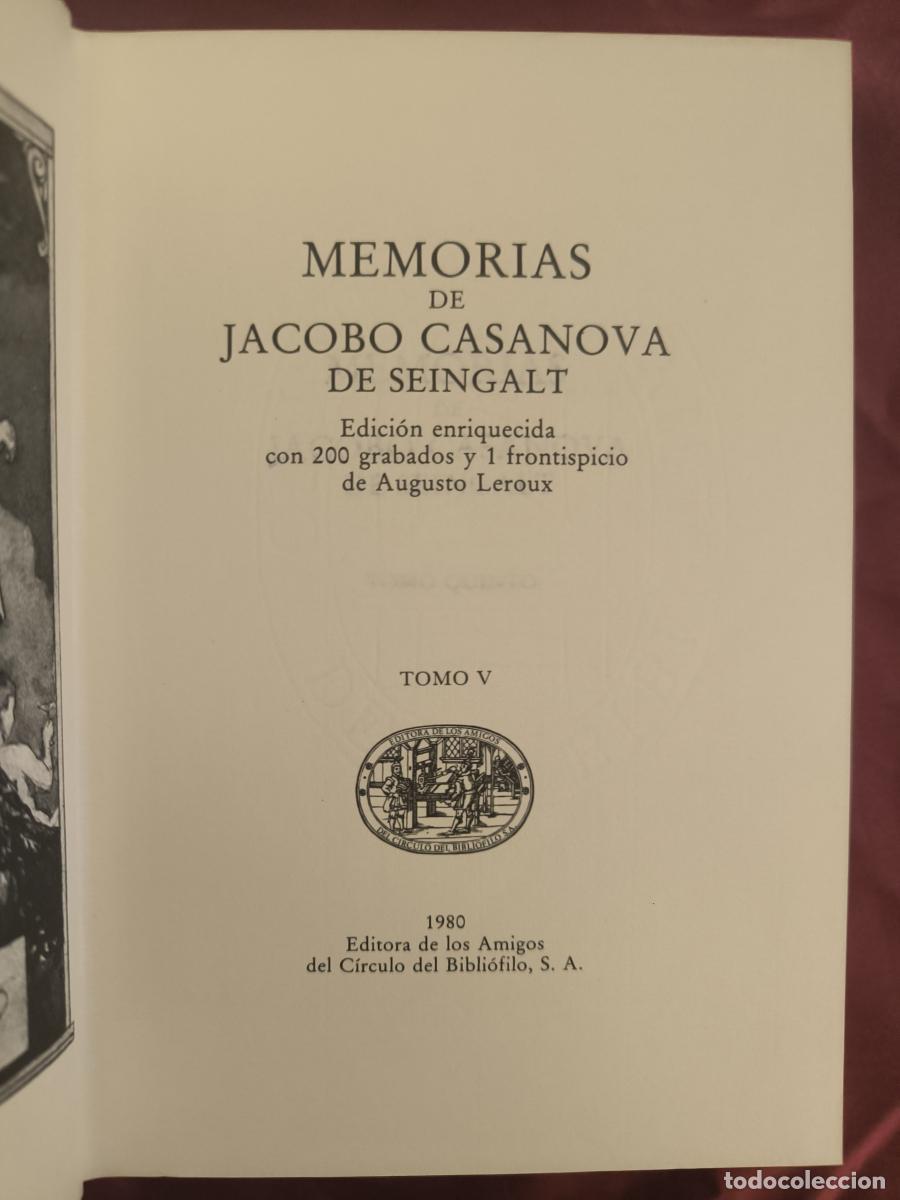 B&uuml;cher: Memorias de Casanova.Tomo V - Casanova de Seingalt, Jacobo