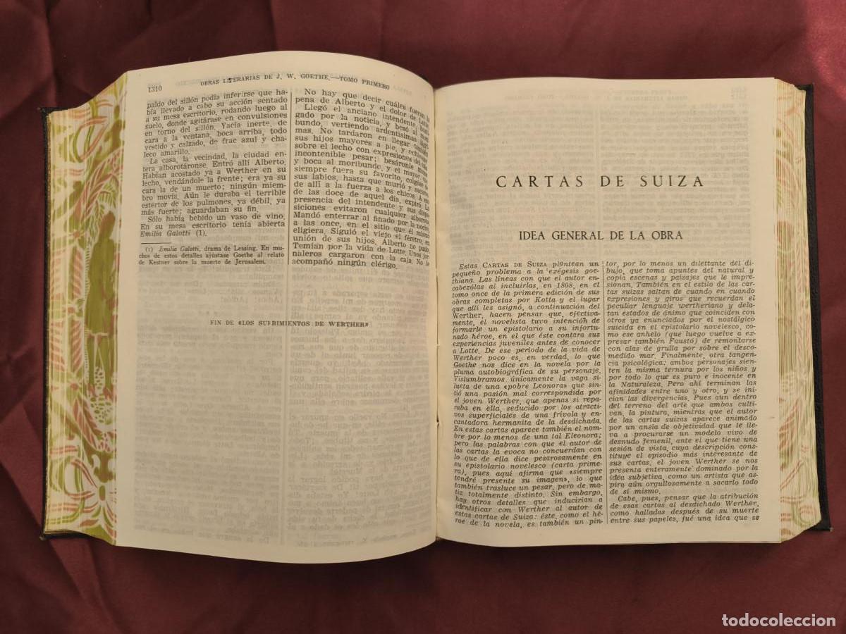 Libros: Obras literarias, 2 vols. - Goethe, J. W. - Foto 8