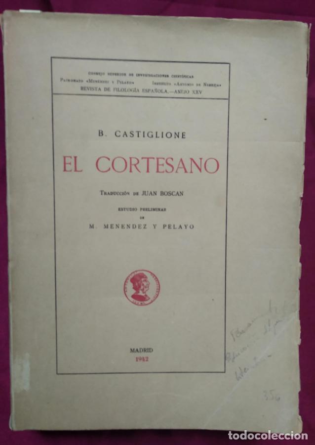 B&uuml;cher: El cortesano - Castiglione, B.