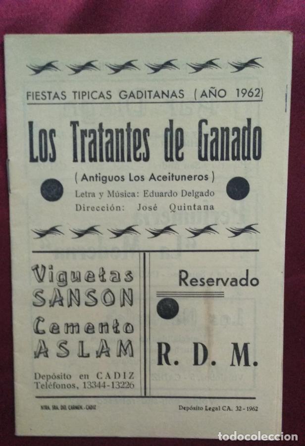 Libros: Carnavales de C&aacute;diz. Los tratantes de ganado 1962 1962 -