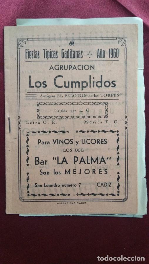 Libros: Carnavales de C&aacute;diz.Los cumplidos 1960 1960 -