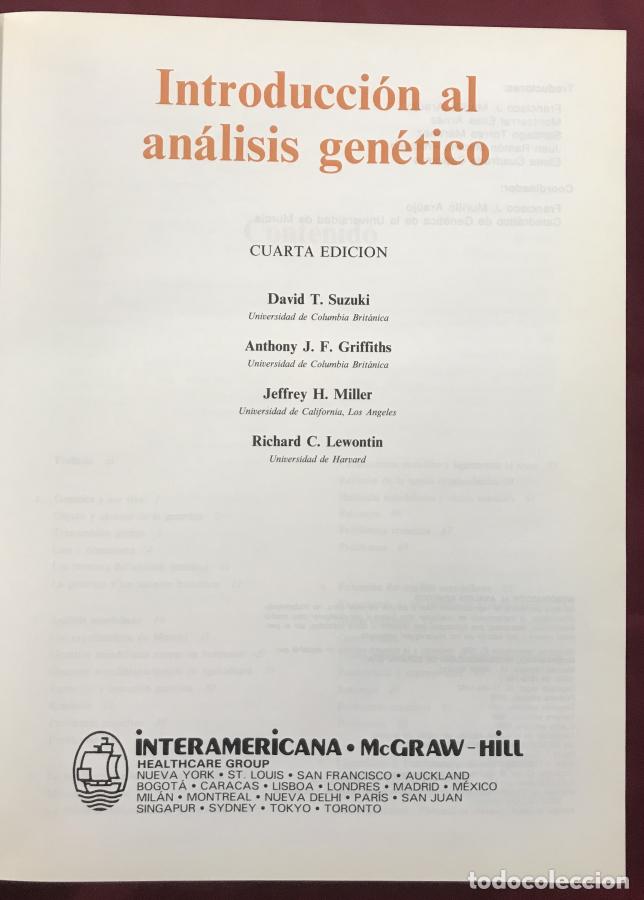 Libros: Introducci&oacute;n al an&aacute;lisis gen&eacute;tico - Suzuki y otros - Foto 3