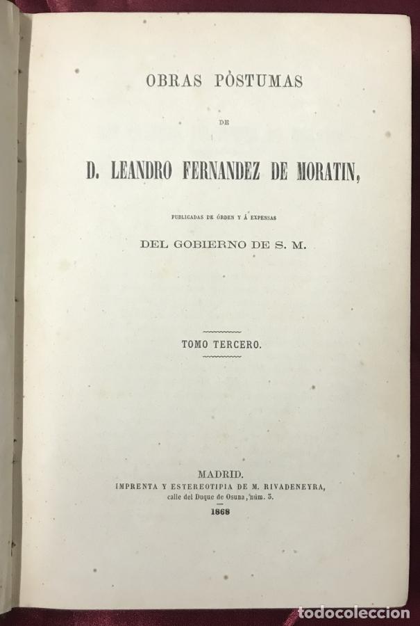 Libros: Obras P&oacute;stumas, tomo III - Fern&aacute;ndez de Morat&iacute;n, Leandro - Foto 4