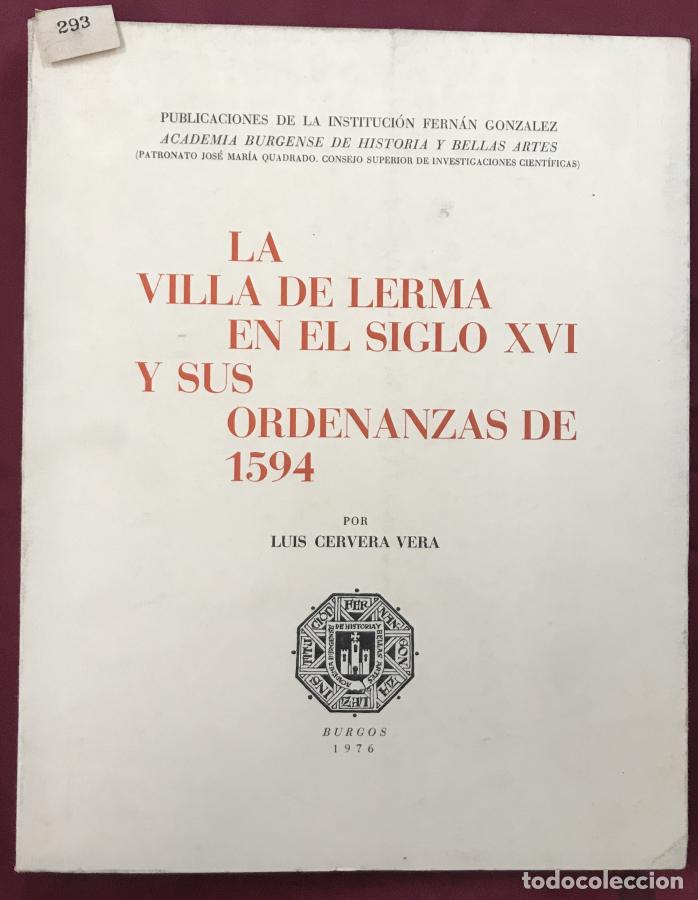 Libros: La villa de Lerma en el siglo XVI y sus Ordenanzas de 1594 - Cervera Vera, Luis