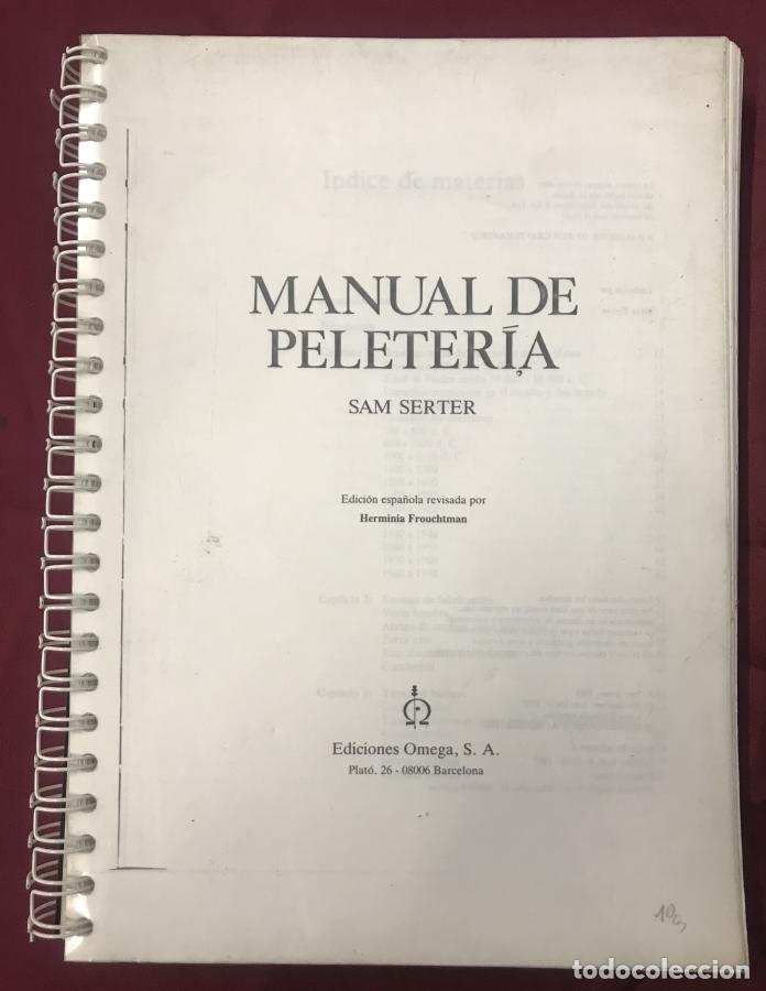 B&uuml;cher: Manual de peleter&iacute;a - Serter, Sam