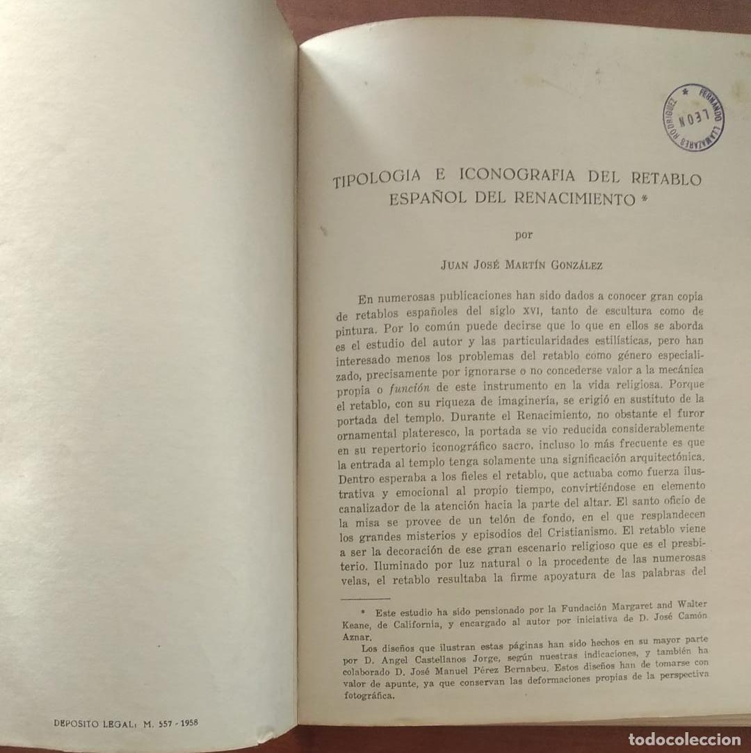 Libri di seconda mano: Tipolog&iacute;a e Iconograf&iacute;a del Retablo Espa&ntilde;ol del Renacimiento - Mart&iacute;n Gonz&aacute;lez, Juan Jos&eacute;