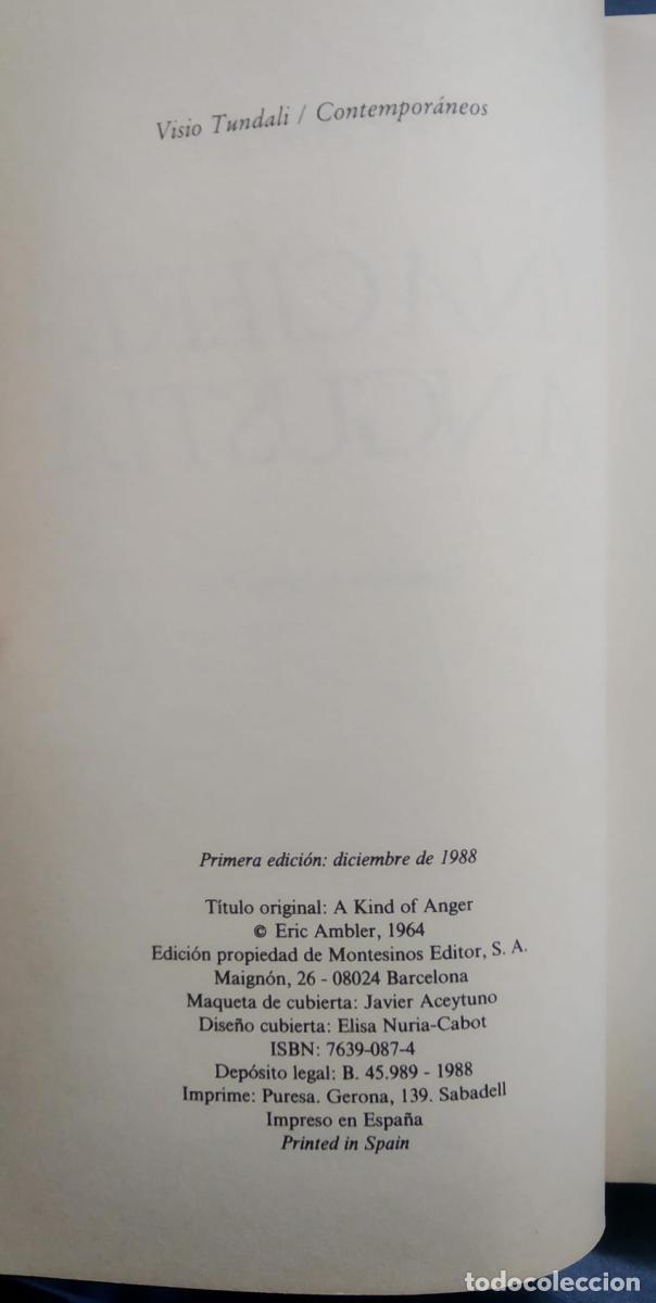Libros: Una cierta angustia - Ambler, Eric - Foto 3