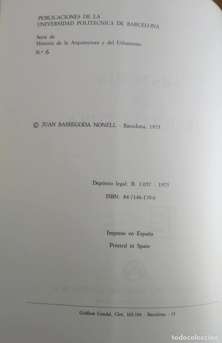 Libros: Historia de Arquitectura - Bassegoda Nonell, Juan - Foto 4