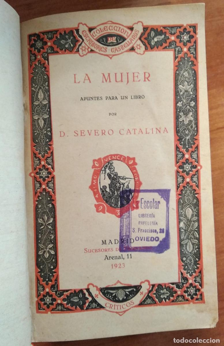 Livros em segunda m&atilde;o: La mujer. Apuntes para un libro. - Severo Catalina