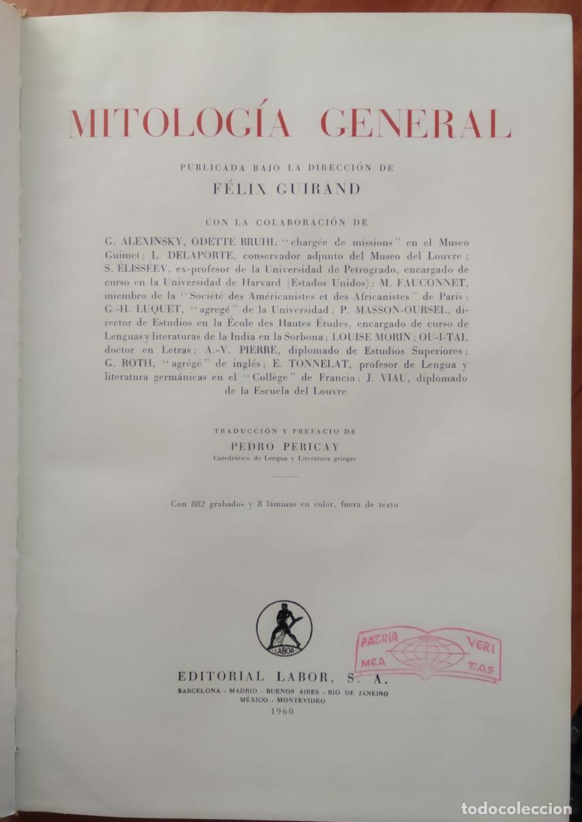 Libros: Mitolog&iacute;a general - F. Guirand - Foto 3