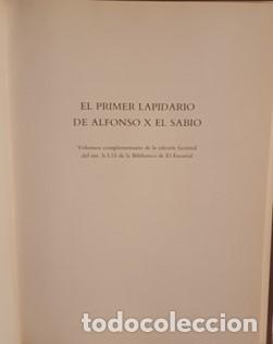 Libros: El Primer Lapidario del Rey Alfonso X el Sabio. - - Foto 1