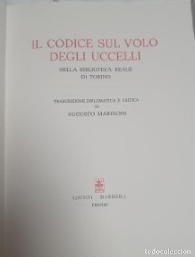Libros: IL CODICE SUL VOLO DEGLI UCCELLI - Leonardo Da Vinci - Foto 8