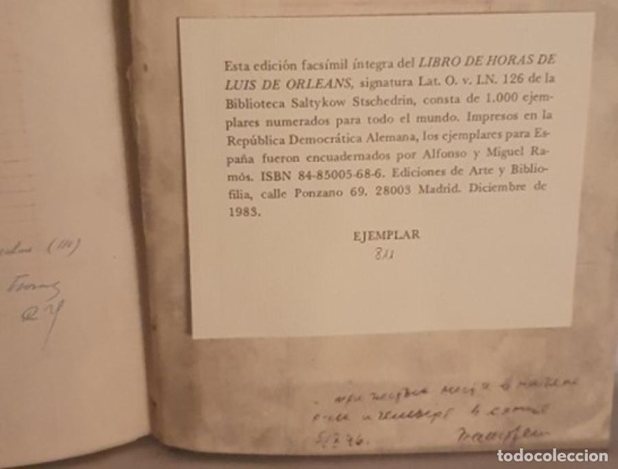Libros: Libro de horas de Luis de Orleans - - Foto 3