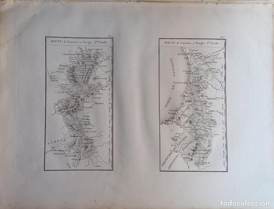 Libri di seconda mano: Route de Bayonne a Burgos - Route de Bayonne a Burgos. 1 feuille - Laborde
