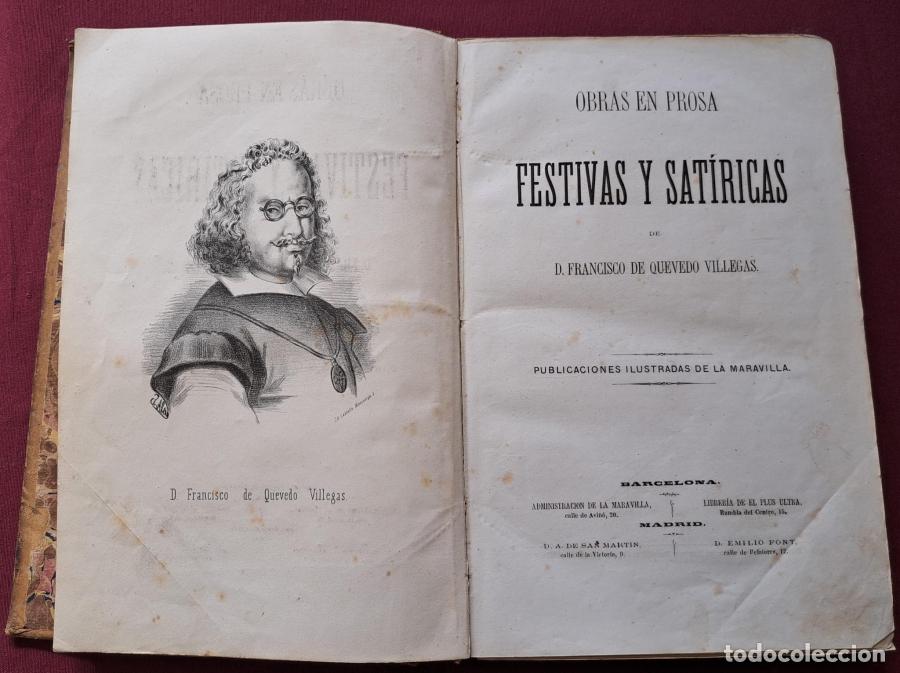B&uuml;cher: OBRAS EN PROSA FESTIVAS Y SAT&Iacute;RICAS - FRANCISCO DE QUEVEDO VILLEGAS