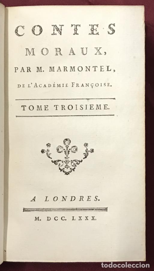 Libros: Contes Moraux, 3 tomos - Marmontel, M. - Foto 6