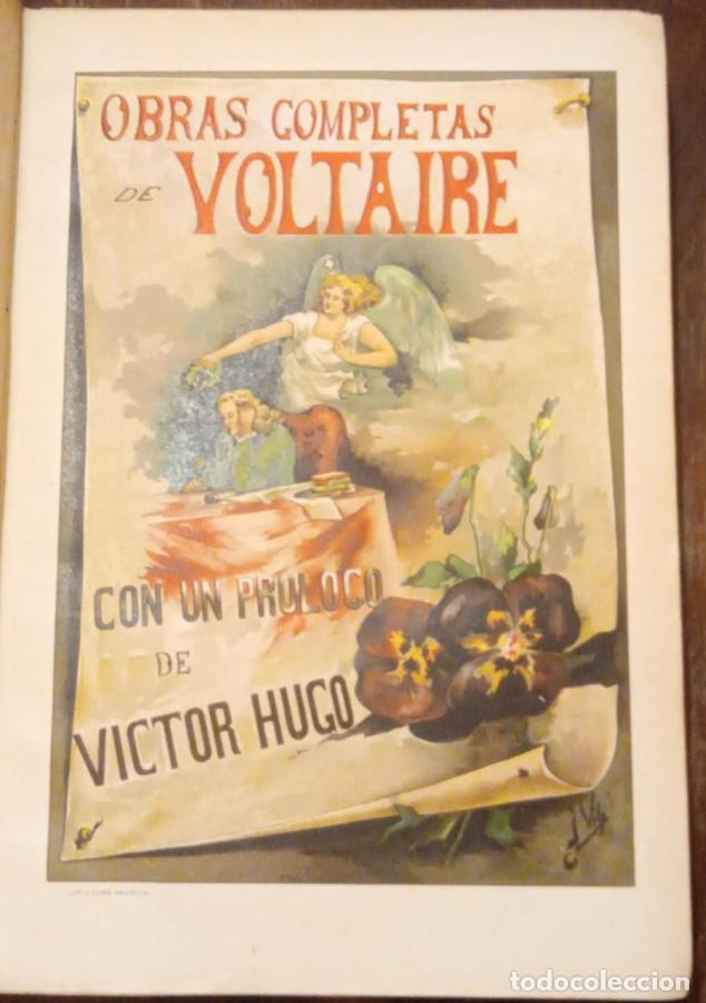 Libri di seconda mano: OBRAS COMPLETAS DE VOLTAIRE CON UN PR&Oacute;LOGO DE V&Iacute;CTOR HUGO. 4 Tomos - Voltaire