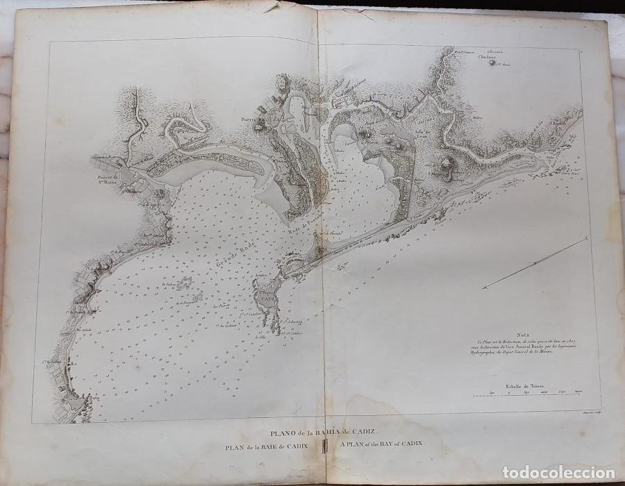 Libros: Plano de la bah&iacute;a de C&aacute;diz - Plan de la Baye de Cadix - A plan of the bay of Cadix - Laborde