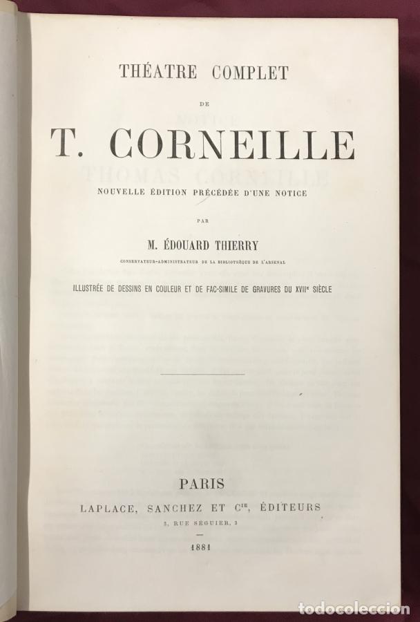 Libros: Th&eacute;atre complet de T. Corneille. 2 tomos - Corneille - Foto 5