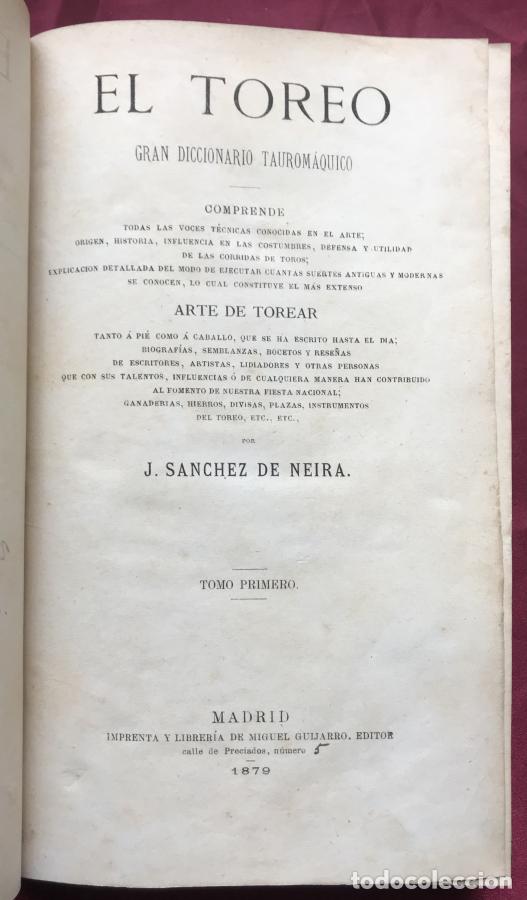 Libri di seconda mano: El Toreo. Gran Diccionario Taurom&aacute;quico. Comprende todas las voces t&eacute;cnicas conocidas en el arte: Or