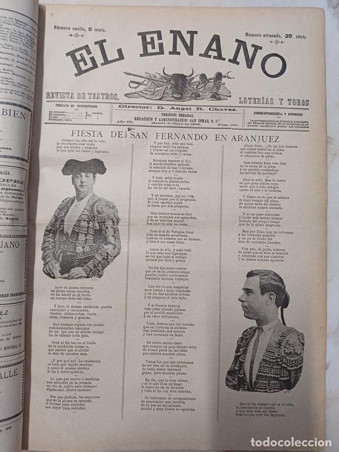 Libri di seconda mano: El Enano. Revista de teatros loter&iacute;as y toros -