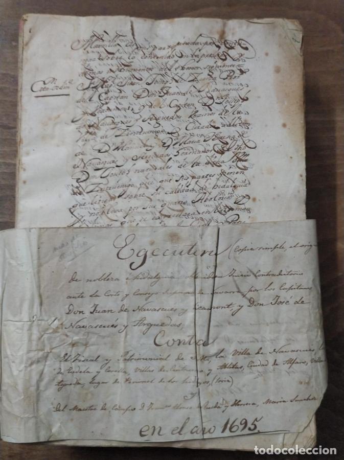 Livros em segunda m&atilde;o: (Manuscrito) Egecutoria de Nobleza &eacute; Hidalguia obtenida en Juicio Contradictorio ante la Corte y Con