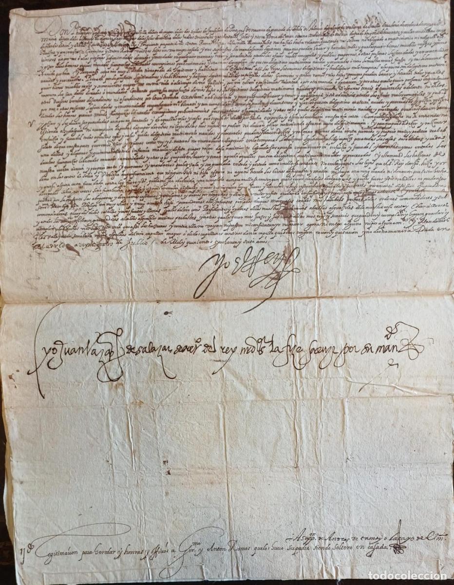Livres: (Manuscrito) Legitimaci&oacute;n para heredar honras y oficios de Jer&oacute;nimo y Antonio Ramos, que lo tuvo su