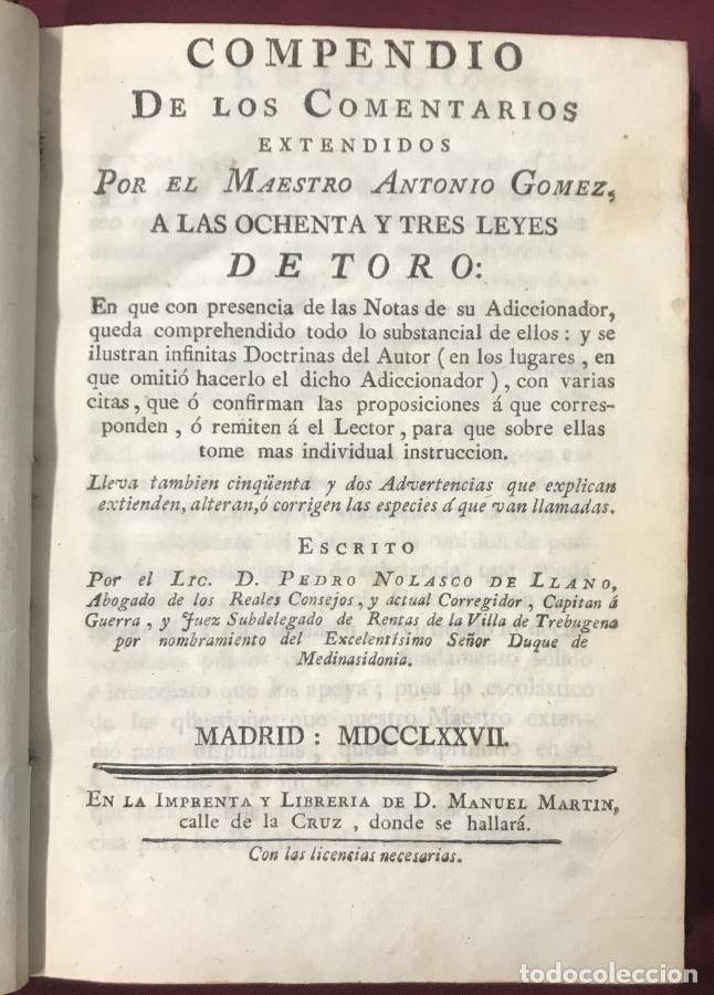 books: Compendio de los comentarios extendidos por el Maestro Antonio G&oacute;mez, a las Ochenta y tres leyes de